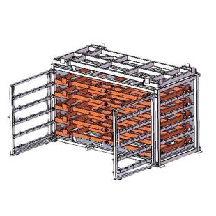 重型板材货架伸缩式钢板板材型材加厚抽拉手摇抽屉式钣金存放架