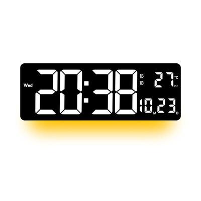 16寸爆款RGB变色挂钟多功能客厅挂钟大屏数字电子时钟6658RGB