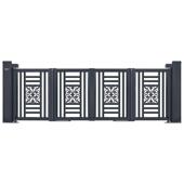 乡村自建房电动伸缩折叠大门雕刻别墅庭院围墙铝艺中欧式 院子大门