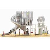 大型不锈钢滑梯户外儿童组合式 游乐场设备小区室外无动力设施厂家