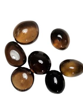 20~30毫米左右100克价天然茶晶滚石烟晶摆件