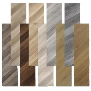 鱼骨拼花木地板家用奶油风人字纹强化复合地板服装店展厅耐磨地暖