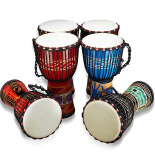 标准12寸非洲鼓羊皮丽江手鼓专业打击乐器成人初学者入门演出