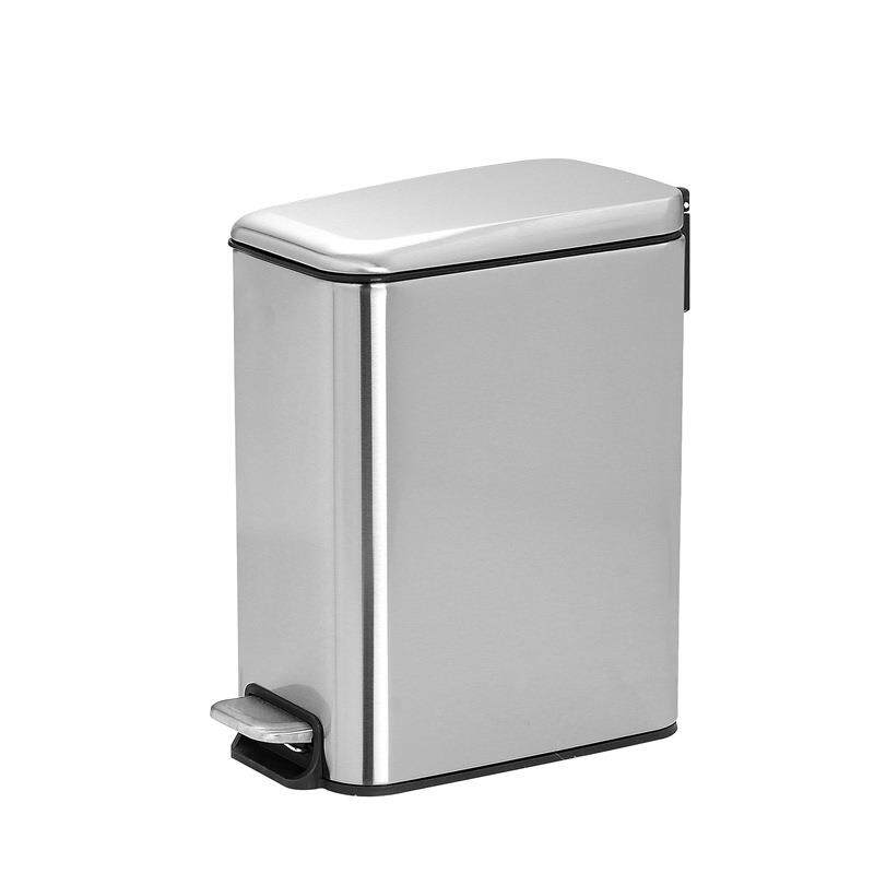 垃圾桶卫生间厕所家用带盖窄缝不锈钢脚踩开合有盖小长方形脚踏式