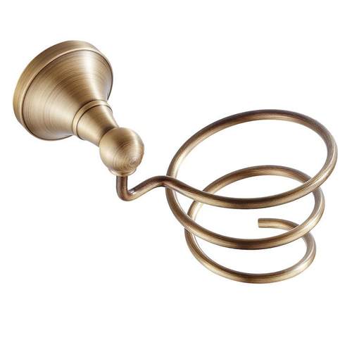 热销价欧式仿古吹风机架壁挂电吹风架浴室挂件收纳黄铜风筒架