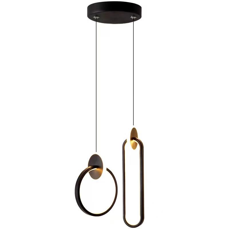 现代吊简约卧室594床头小灯欧景创意北圆形客厅背墙玄关极简长线