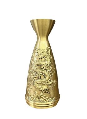 黄铜分酒器摆件倒酒容器杯子工艺品家用客厅供桌摆件龙凤小花瓶