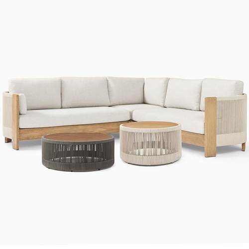 柚木沙发庭院藤编组合室外别墅露台阳光房实木藤椅藤沙发户外专用