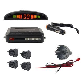 汽车报警系统感应无线4探头倒车雷达雷达后月牙蜂鸣Led无线倒车雷