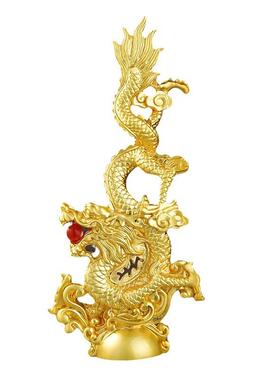 龙摆件真龙招财饰品客厅玄关酒柜办公室桌面摆设礼品合金工艺品