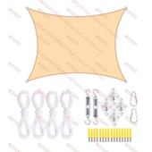 2.5 户外遮阳布遮阳篷天幕 2.5米防水方形遮阳帆配件套装