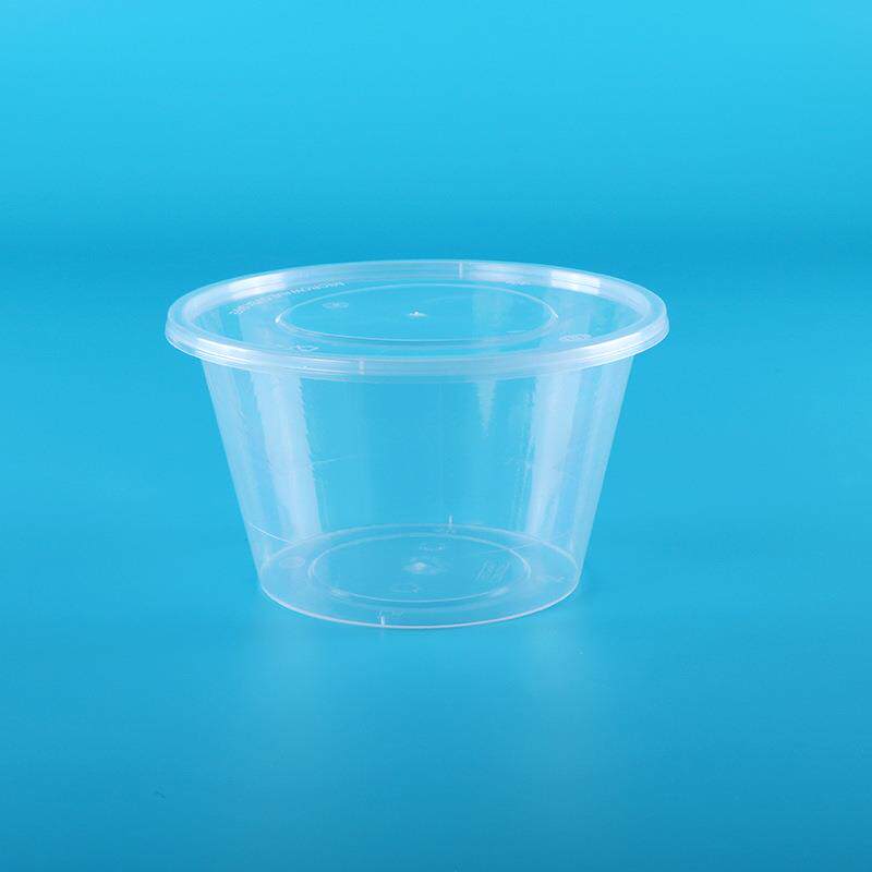 打包盒一次性餐盒圆形塑料加厚透明便当快餐盒汤碗300-3000ML