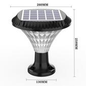 LED太阳能花园灯圆形地插灯小区别墅围墙灯太阳能庭院柱头灯公园