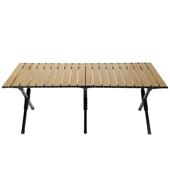 户外运动碳钢木纹蛋卷桌野营便携折叠桌野餐露营摆摊钓鱼折叠桌子