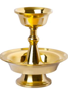 藏传用品密宗供佛精工抛光供杯加厚铜护法杯多款可选