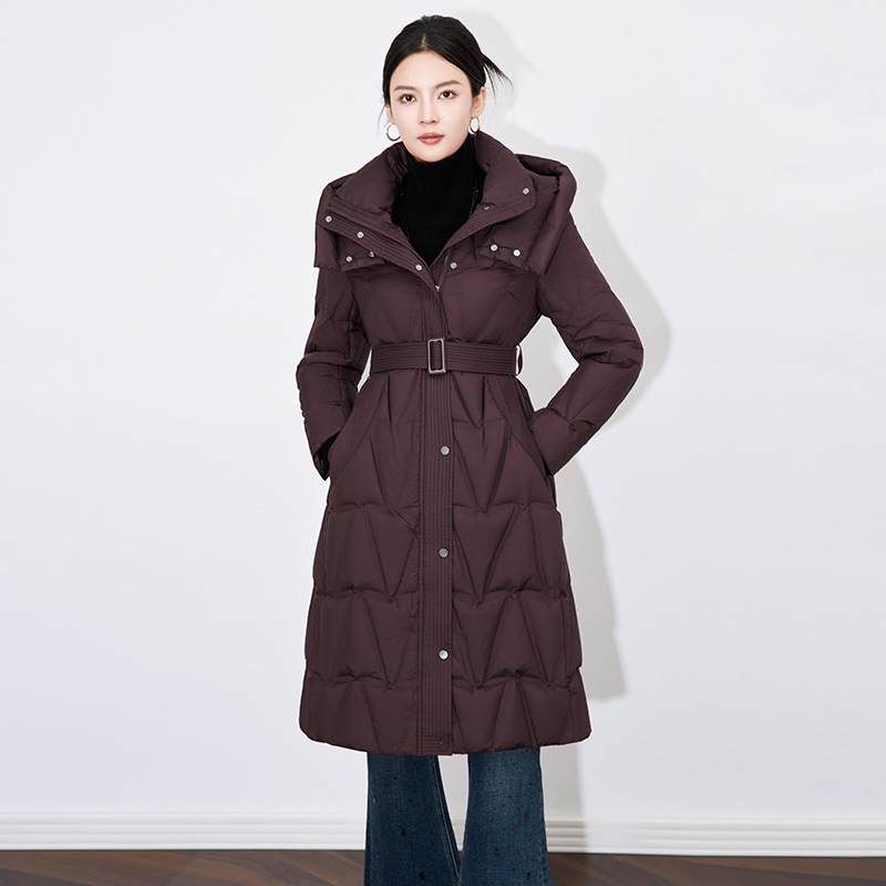 2025冬季新款简约连帽羽绒服