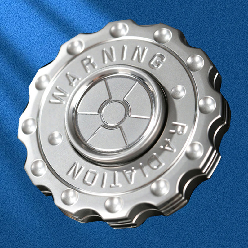 核武啪啪币二合一指尖陀螺不锈钢玩具解压神器金属无限位推牌