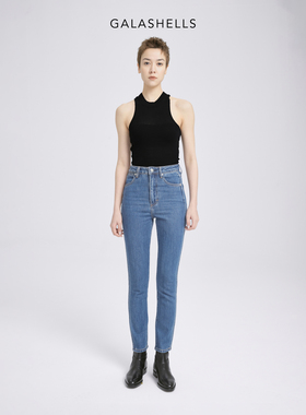 GALASHELLS轻薄高弹紧身高腰牛仔裤 #0410101-B2
