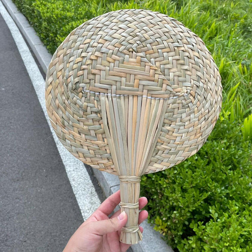 天然蒲草扇子手工编织蒲扇工艺芭蕉扇老式复古扇子乘凉手摇草扇子