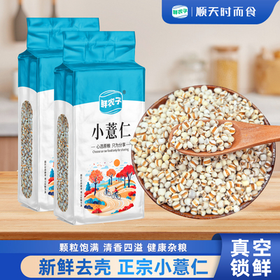 [真空装]新鲜贵州小薏米新货薏米仁薏仁米苡仁五谷杂粮粗粮油500g