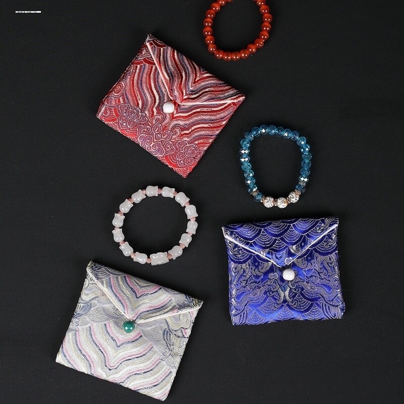 四方拉链盘玩袋锦囊布袋珠宝首饰袋文玩布袋手串袋小福袋佛珠袋子