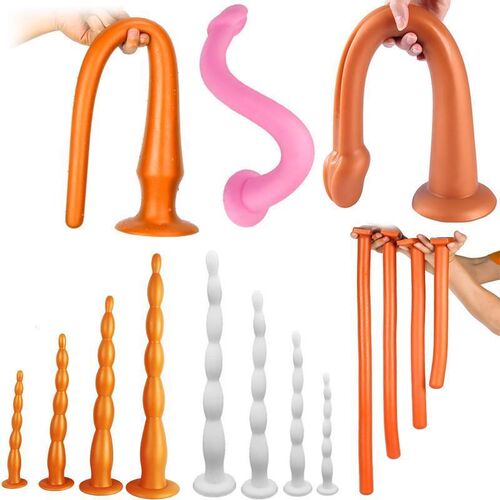 4 Style Long Anal Dildo Butt Plug Anus Vagina Dilator Sex To