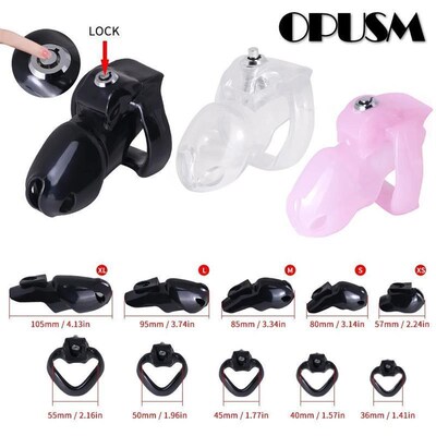 HOT HT V5 Chastity Cage Click & Lock Penis Lock Cock Rings B