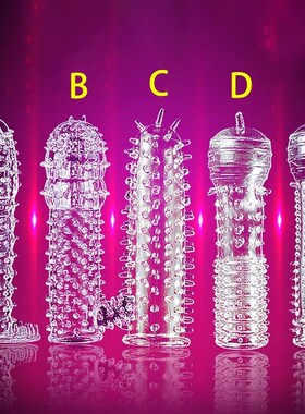 Adult Penis Sleeve Reusable Condoms Sex Toys for Men Delay