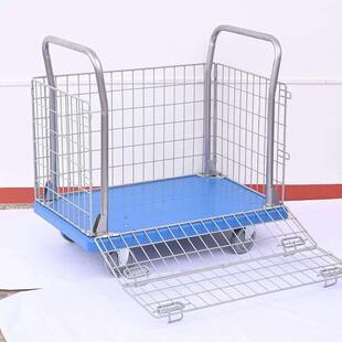 新品 栏拉搬车塑料平板流架手推车仓储笼仓库物网货运拉Y货小推车