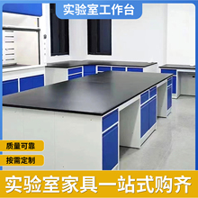 实验室实验台钢木工作台化验室操作台PP全钢边台中央台定制试验