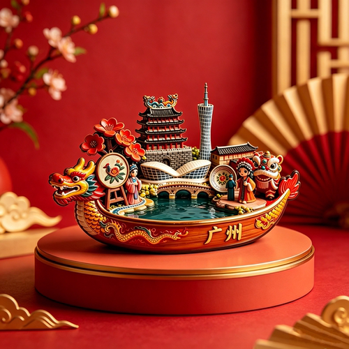 广州冰箱贴城市旅游文创纪念品金属3D浮雕珠海三亚鼓浪屿景点磁贴