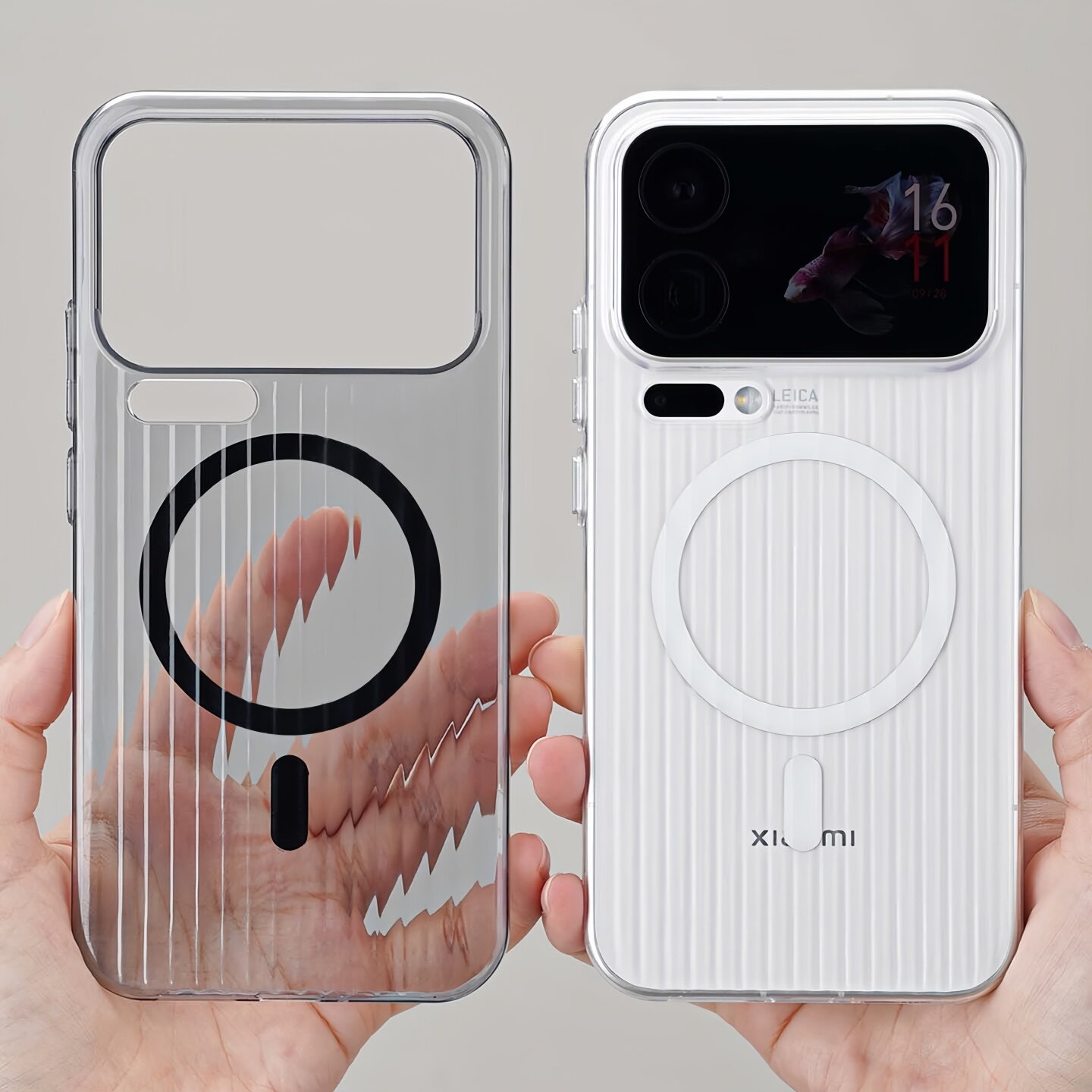 【不遮挡超广角】瓦楞磁吸适用小米17promax手机壳新款mi17ultra透明磨砂15pro光栅14行李箱纹全包防摔保护套