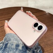 半透明磨砂适用苹果17手机壳iphone17promax大孔镜头全包防摔硬壳16plus超薄简约15pro透色14保护套13男女air