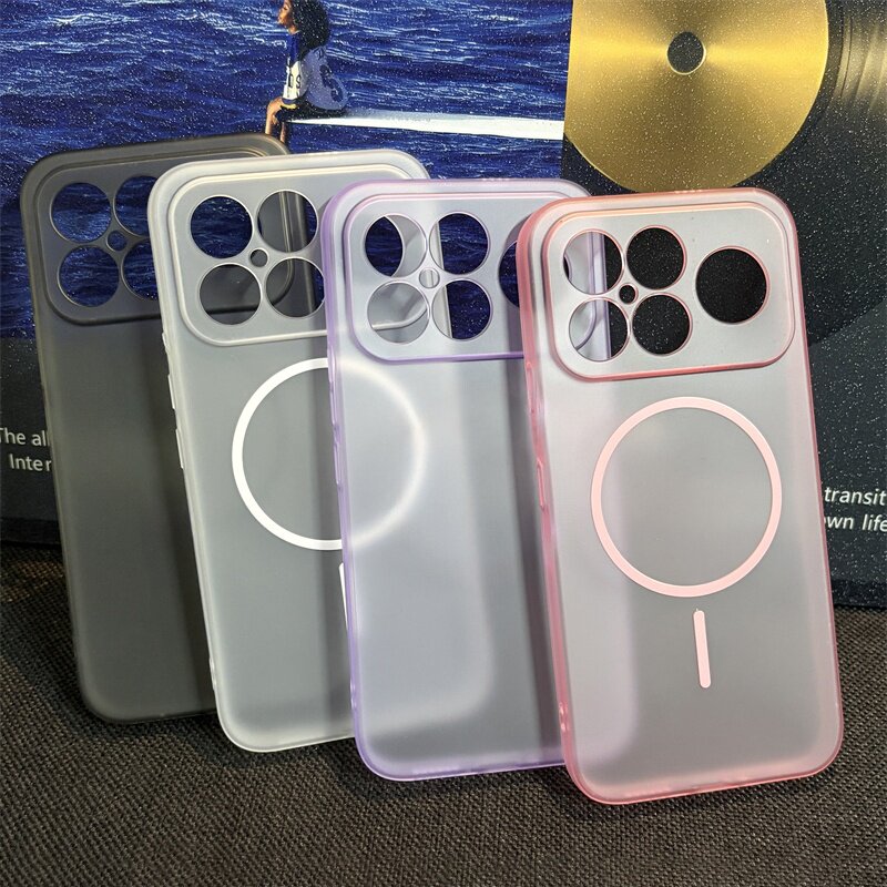 冰雾磁吸软壳适用红米K90promax手机壳新款超薄散热小米K90肤感磨砂K80pro高级感k70防指纹17全包防摔保护套