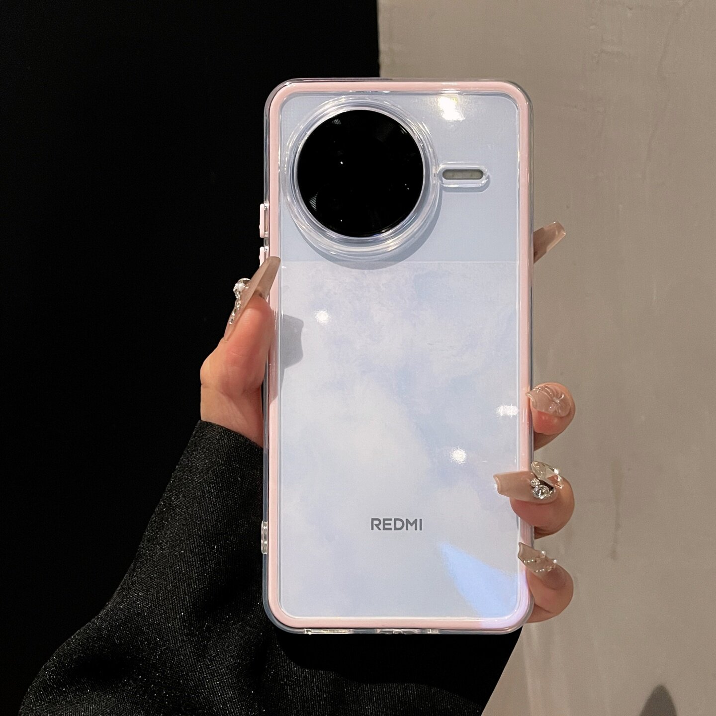 适用红米K80手机壳新款k80pro撞色二合一k70透明高级感k60全包防摔k50pro情侣男女款小米15pro简约小众软壳