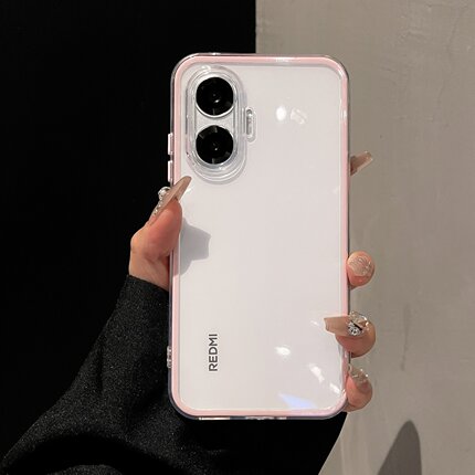 撞色二合一适用红米turbo4pro手机壳新款turbo3简约透明K80简约高级感note13全包防摔14pro保护软套男女情侣