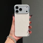 高级感亚麻布纹无边框适用苹果17promax手机壳新款 超薄散热iPhone17高级感ip16牛仔风15pm防摔保护套14男女款