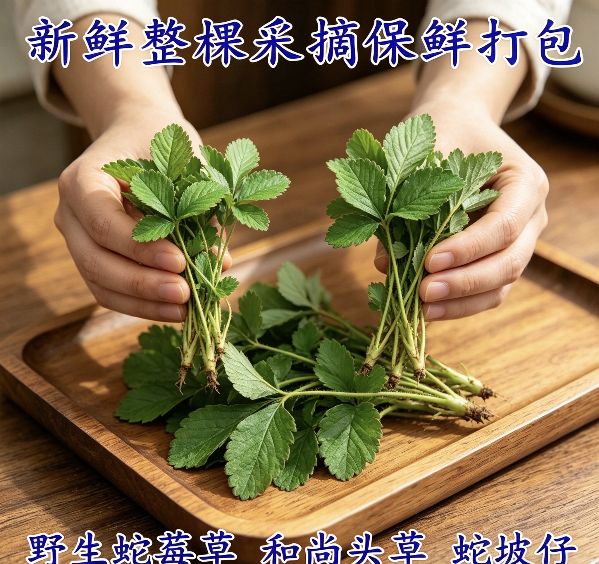 亳恪野生蛇莓草 蛇泡草和尚头  草蛇坡仔 新鲜整株中药材
