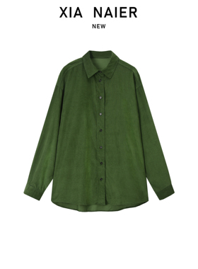 【灯芯绒材质】宽松休闲复古港风灯芯绒衬衫ZCA3088