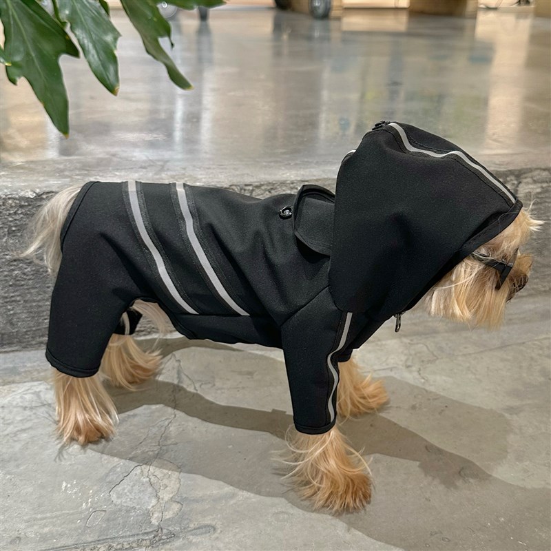 速发小甜粥服小型犬拉链雨衣四脚冲锋衣防水约克夏马尔济斯衣服