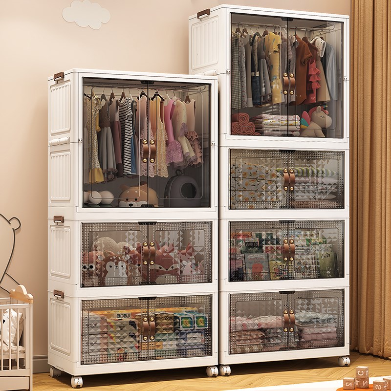 速发简安衣小家用衣服收纳柜子免易装儿童柜衣橱卧室可折叠组装储