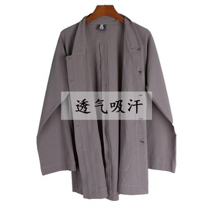 速发僧服短褂套装夏腿薄款棉麻和尚服天口免绑季僧裤男夏收僧衣服
