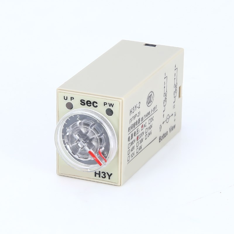 速发通电延迟延时继电器银触点HY-2/4小型AC220V时间继电器24V 12