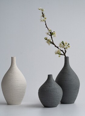 速发跳刀工艺花瓶简约风日E装饰白色细嘴小H境爆款S跨 T式MU