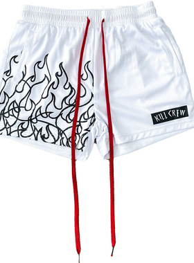 速发 Sumr  sh Gym Bodybuildig Casu  Loose Shorts Jo