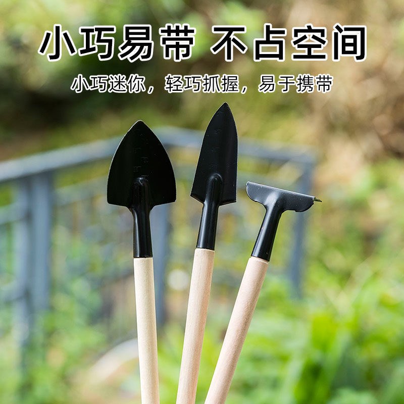 园艺三件套装种菜种花多肉工具小铲子养花工具小耙子铁锹盆栽用品