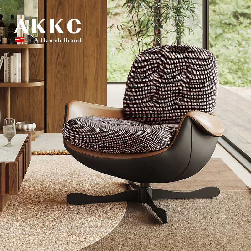 AKKC中古风转椅设计师客厅家用单人懒人沙发高级轻奢可睡可躺创意