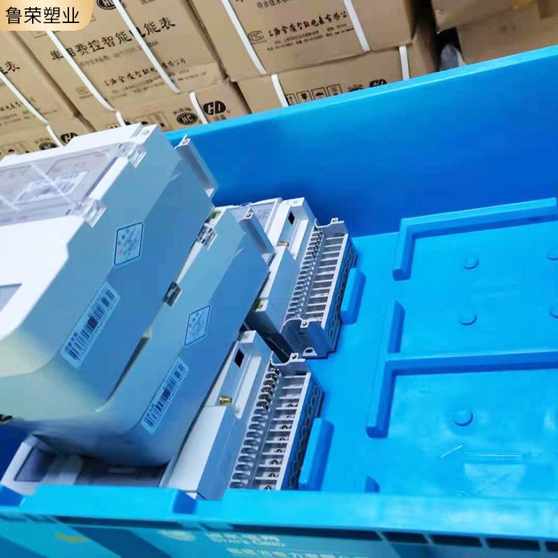 现货大号加厚蓝色塑料网周转塑料计量箱周转箱单相电XBO表转周电