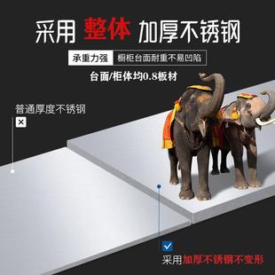 整体全不锈钢房柜带水橱槽WGN灶台厨柜一体成家用农村储物型跨境