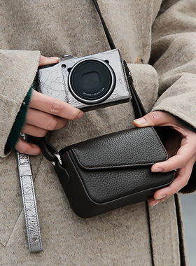 相机原创斜挎真皮小相机包适用于理光GR4 GR3 GR3x佳能G7x索尼黑卡RX相机收纳包